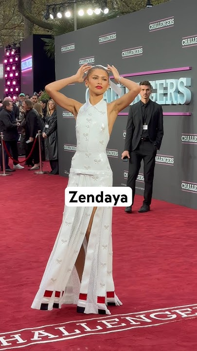 Zendaya in London at the Challenges movie premiere #zendaya #redcarpet