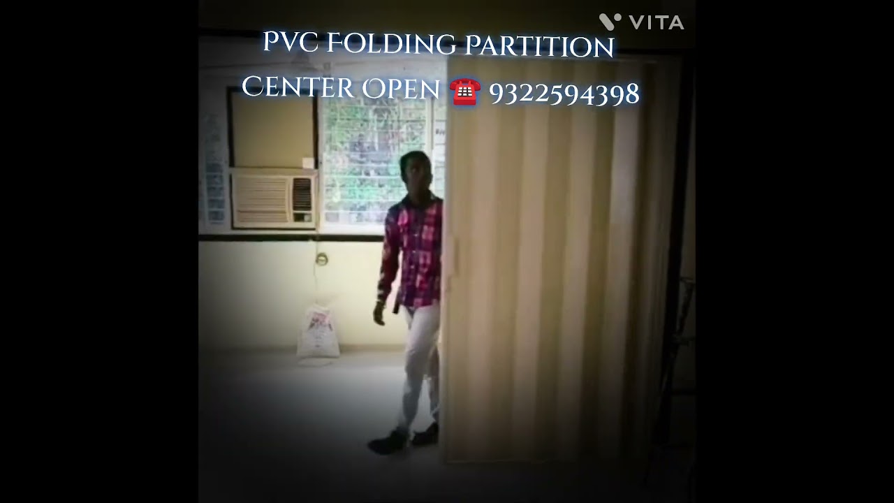 Centre open folding door for wide partitions पीवीसी फोल्डीग तह दरवाजे 9322594398