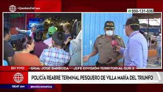 Primera Edición Policía Reabrió Terminal Pesquero De Villa María Del Triunfo