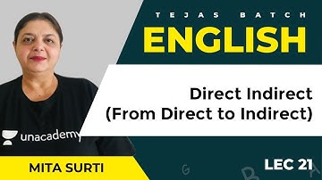 Direct Indirect (From Direct to Indirect ) | L:21 | English | AAI 2021 Exam (ATC) | Mita ma