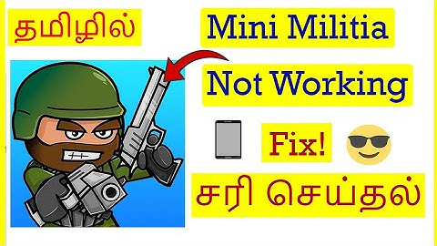How to Fix Mini Militia Game Not Working Problem in Mobile Tamil | VividTech