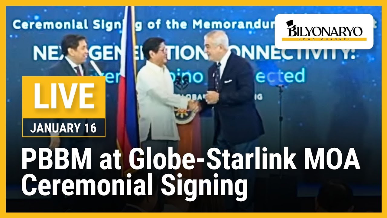 LIVE: PBBM at Globe-Starlink MOA Ceremonial Signing | January 16, 2026