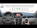 Installation of retrofit box for benz e class wireless carplay and android auto 2013 model ntg45