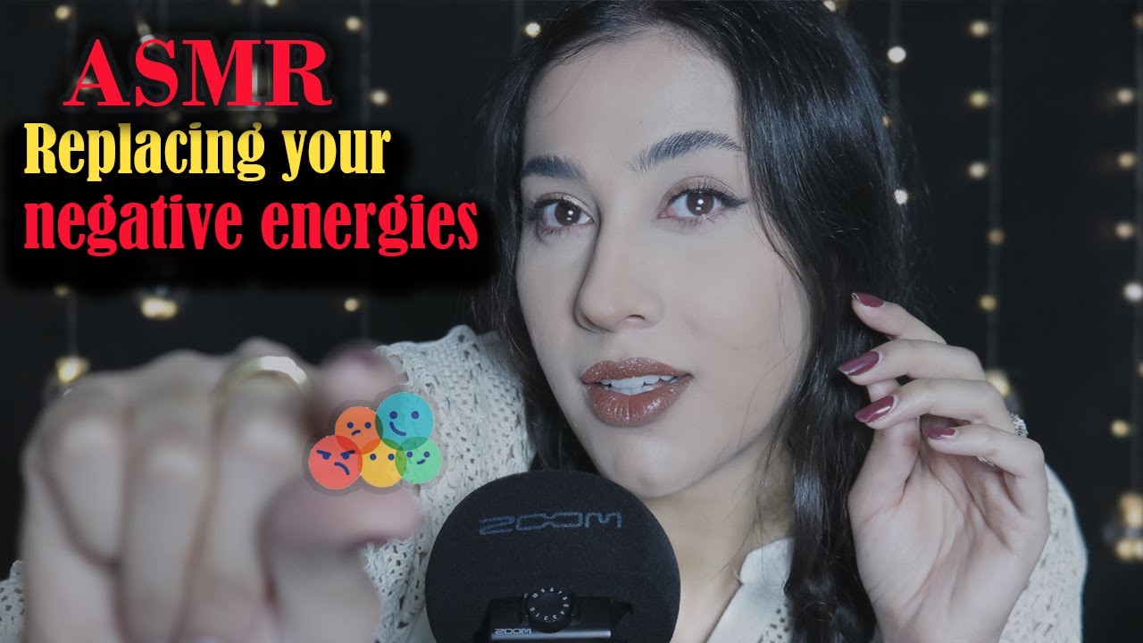 Blocking your negative energies ASMR🫠 | up close whisper and weird tingly mouth sounds