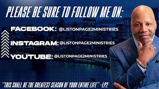 Dr. Liston Page Jr. | Sunday Morning Service | @10am EST - 07262026