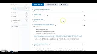 Screencast of LMS
