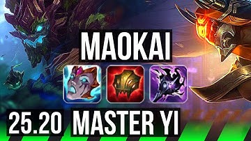 MAOKAI vs MASTER YI (JGL) | KR Master | 25.20