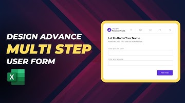 Design Advanced Multi Step Userform in excel