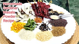 Homemade Sambar Masala Powder सभर मसल रसप Sambar Masala Recipe Authentic Sambhar Masala