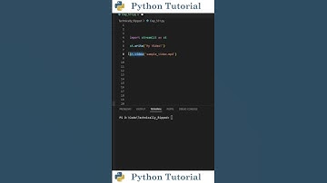 Displaying Videos On Streamlit Web App | Python Tutorial