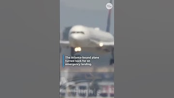 Delta flight catches fire after takeoff from Los Angeles #Shorts
