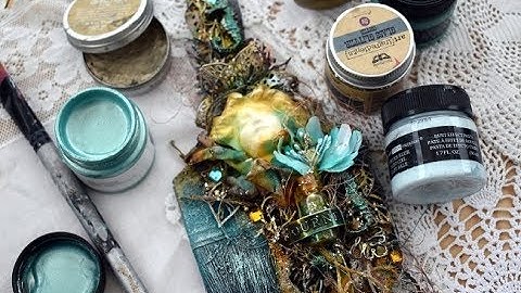 Mixedmedia Altered Brush  Seafinding with Texture Paste