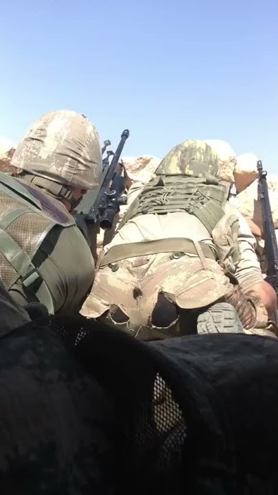 Türk askeri çatışma anı mevzi görüntüleri üs bölgesi
