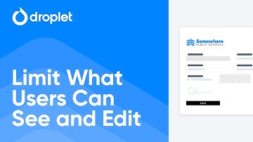 Droplet Rapid | Limit What Users Can See and Edit • Form-Builder Series