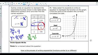 5-3 Writing Exponential Functions Video 2