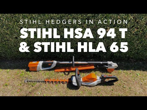 Hedging action with the Stihl HSA 94 T and HLA 65 battery hedgers