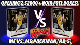 OPENING TWO $2000+ NOIR BASKETBALL FOTL BOXES! MONSTER PULLS! | BOX BATTLES VS. MS. PACKMAN (RD 5)