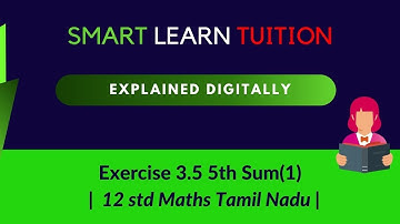 12th Maths Exercise 3.5 5th Sum (1) | Theory of Equations | Explained Digitally