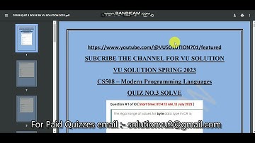 CS508 Quiz 3 SOLUTION 2023 || CS508 QUIZ 3 SOLUTION SPRING 2023