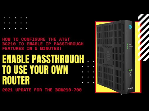 How to configure the AT&T BG210 to enable IP Passthrough features in 5 minutes!