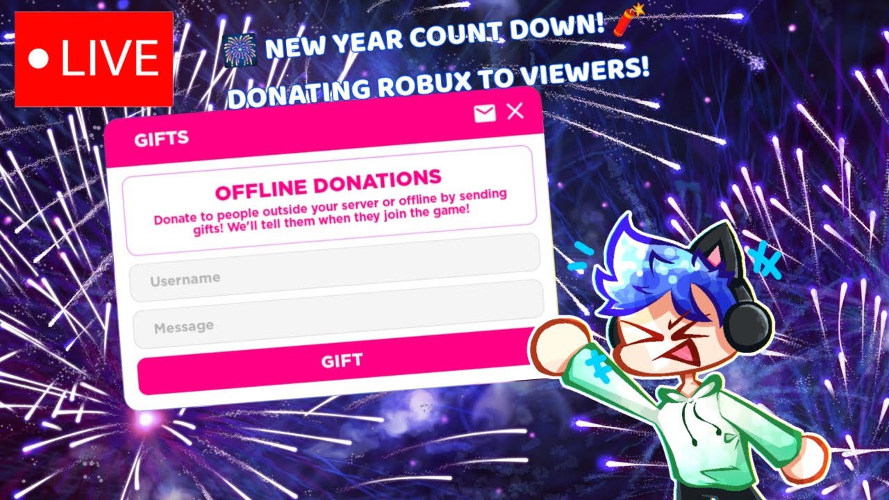[🔴LIVE] NEW YEAR INCOMING!! | DONATING ROBUX TO VIEWERS IN ROBLOX PLS ...
