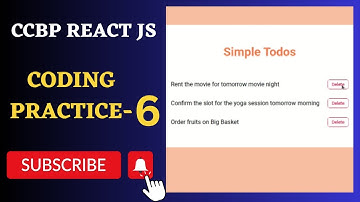 Simple Todos | Coding Practice 6 | REACT JS | NxtWave | CCBP 4.0