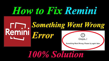 How to Fix Remini  Oops - Something Went Wrong Error in Android & Ios - Please Try Again Later