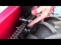 How to reset the drive chain on a millcreek spreader