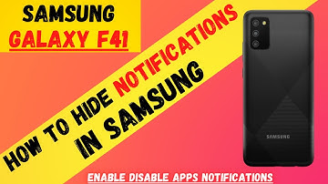Samsung Galaxy F41  Notification Setting, How To Hide/Enable Notification in Samsung Galaxy f41✔️