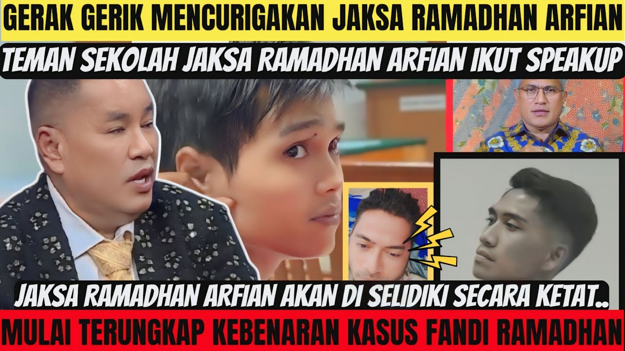 TERBONGKAR‼️GERAK GERIK MENCURIGAKAN JPU RAMADHAN ARFIAN‼️TEMAN SEKOLAH JPU ARFIAN IKUT SPEAKUP‼️