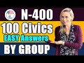 2022 U.S. Citizenship Official USCIS 100 Civics Questions 2008 version BY GROUP