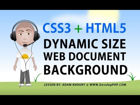 CSS3 html5 Perfict Fit Background Tutorial background-size Scale Stretch  Image - YouTube