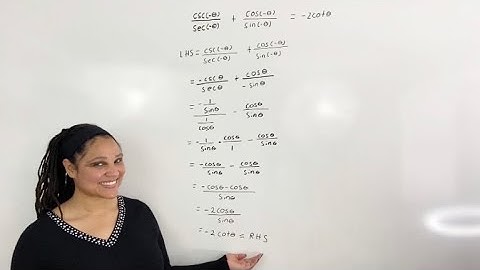 How Do You Verify Trig Identities Using the Odd and Even Trig Identities? (MathAngel369)
