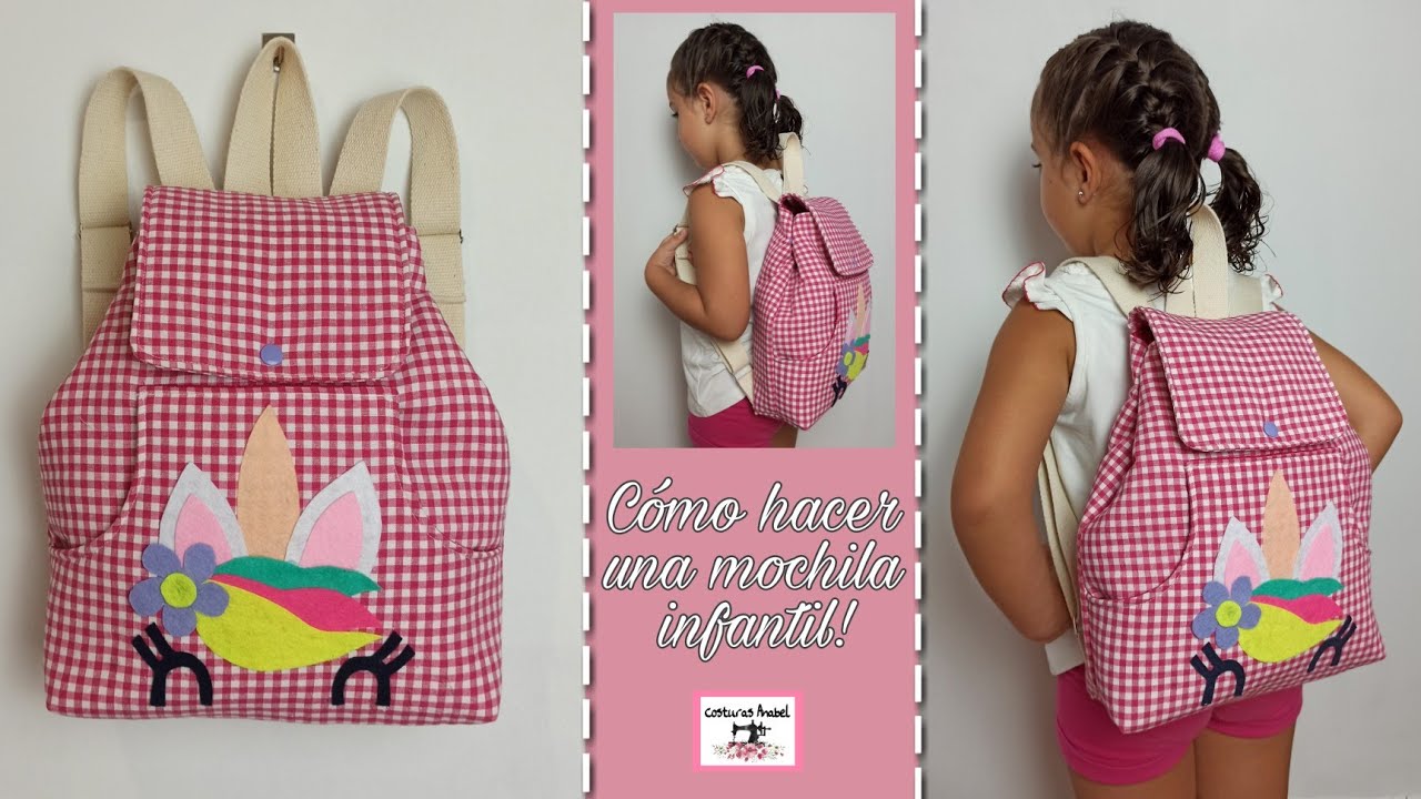 estar impresionado pollo Separar Cómo hacer una mochila infantil 🎒| Mochila de tela ✂️| Patrones gratis!!!  - YouTube