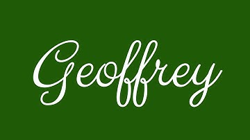 Learn how to Sign the Name Geoffrey Stylishly in Cursive Writing