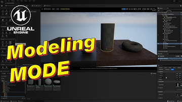 UE5 Modeling mode - tools, UV, boolean, cube grid, customizing.