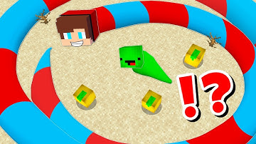 JJ and Mikey in SNAKES CHALLENGE in Minecraft / Maizen Minecraft