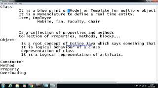Java Class,Object,Property,Method, Overloading