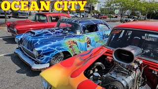 Cruisin Ocean City 2023 car show {Raw Start} Arriving & Cruising classic cars hot rods muscle cars