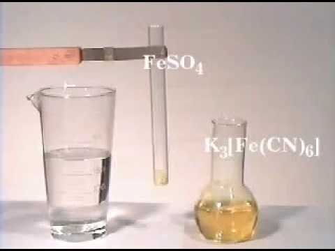 сульфат  железа 2   +      красная  кровяная соль