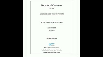 ASSIGNMENT SOLUTION OF BCOC 133 2021-2022