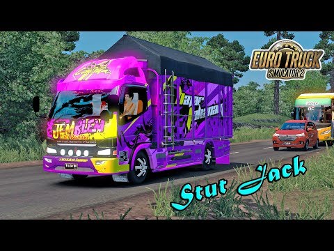 STUT JACK !!! Truk CANTER Hampir Crash Saat Overtack - ETS2 MOD INDONESIA - 동영상