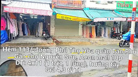 Nhà bán hẻm an ninh đường Phú Thọ Hòa quận Tân Phú DT: 4x11, hướng Tây, Giá 4,3 tỷ Thương lượng