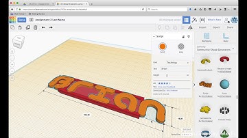 TinkerCad Basics Lesson #4 Creating Text for Keychain
