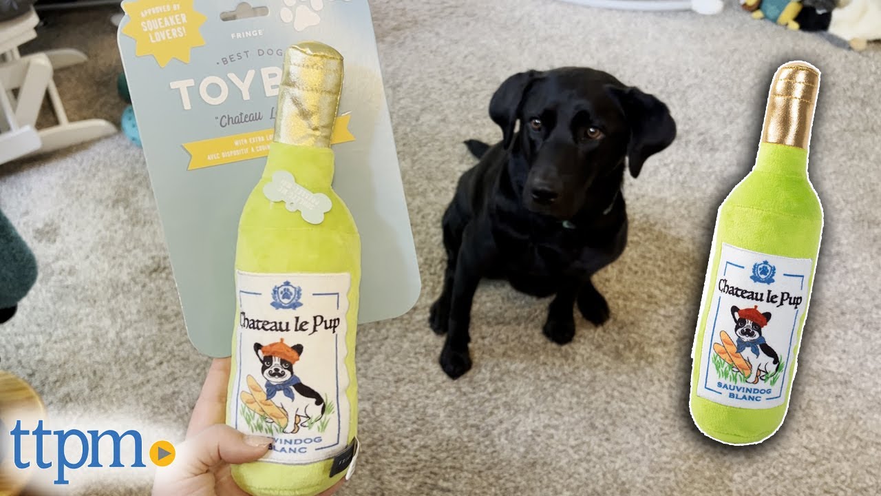Chateau le Pup Plush Bottle Dog Toy from Fringe Studio Review!