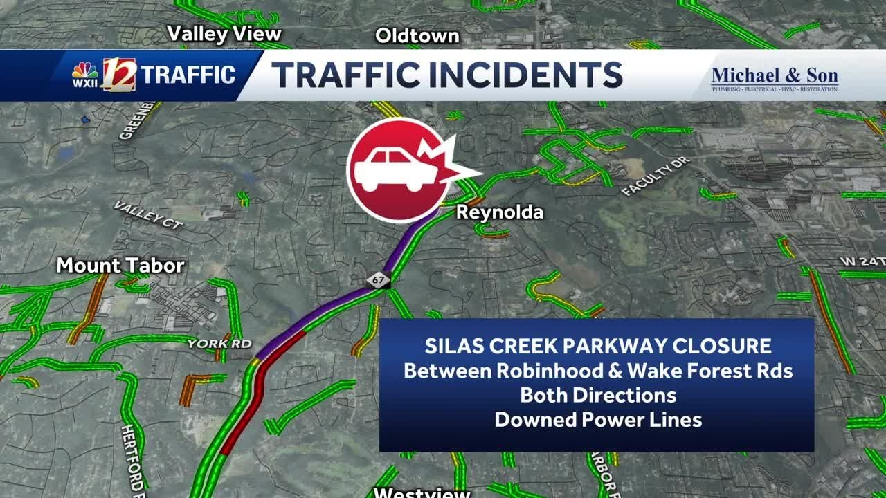 WinstonSalem Police Silas Creek Parkway completely shut down due to