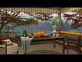 Cozy Cabin Porch Ambience - Relaxing Autumn Rain Sounds on Terrace for Sleep, Study & Relaxation