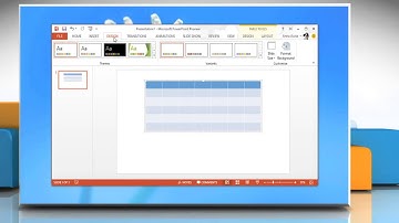 How to insert a table into your Microsoft® PowerPoint 2013 presentation in Windows® 8