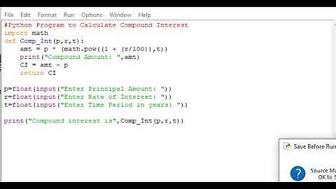 Python Program to Calculate Compound Interest