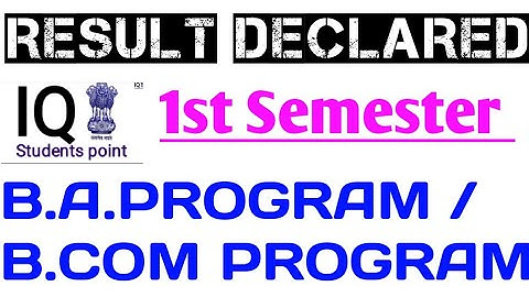 DU SOL First Semester Result Declared 2023. B.A.PROG/B.COM.PROG March Exam Result Declared Check It.